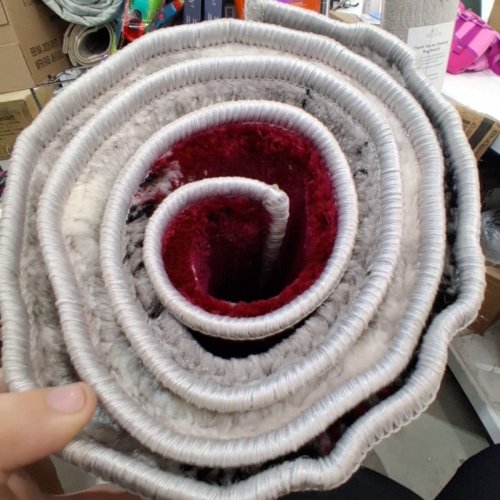 KOSHANI VEGAS AREA RUG - 4FT X 6FT" - GREY/RED (MODEL:7429) image 3