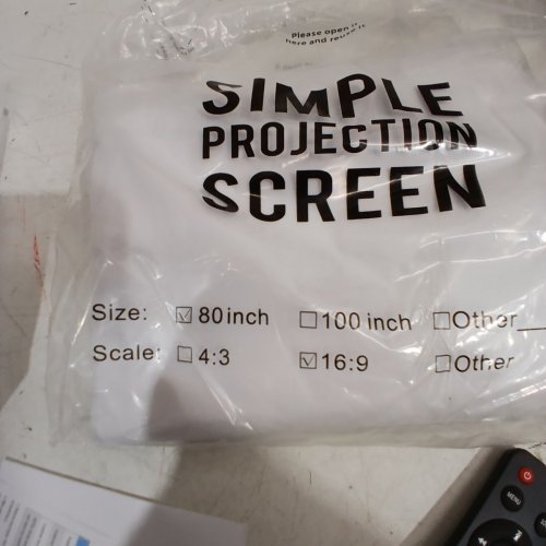EOKEIY PROFESSIONAL MINI VIDEO PROJECTOR WITH SCREEN - WHITE (MODEL: HI-04) image 5