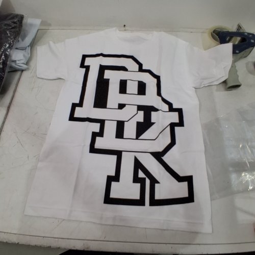 BOYS DIRT BIKE KIDZ MEGA STACKED TEE- SMALL - WHITE image 2