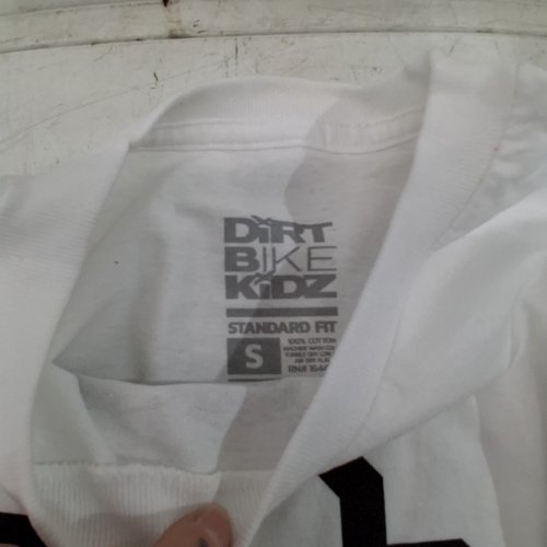 BOYS DIRT BIKE KIDZ MEGA STACKED TEE- SMALL - WHITE image 3