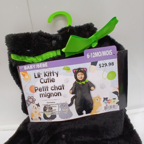 BABY PALAMON LIL' KITTY CUTIE COSTUME - 6-12 MONTHS - BLACK image 3