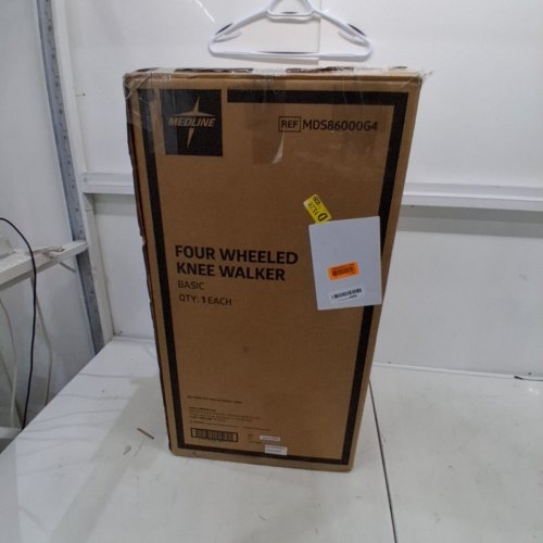 MEDLINE GENERATION 4 BASIC 4-WHEELED KNEE WALKER - 300LB MAX - BLACK (MODEL: MDS86000G4) image 4