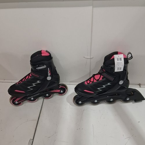 WOMEN BLADERUNNER ROLLERBLADE ADVANTAGE PRO XT INLINE SKATES - SIZE: 9 - BLACK/PINK image 2
