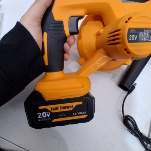 11PC CORDLESS LEAF BLOWER WITH BATTERIES- 20 V - YELLOW (MODEL: LB13A) image 2
