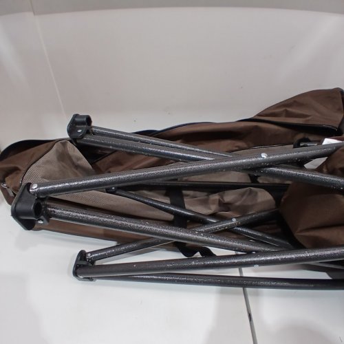 MAC SPORTS PADDED FOLDING CLUB CAMPING CHAIR WITH CARRY BAG - 500LBS MAX - BROWN/GREY (MODEL: 1872249) image 4