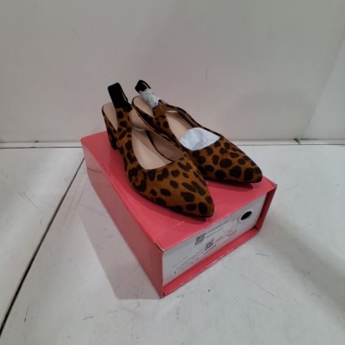 WOMEN'S SLINGBACK PUMPS HEEL - SIZE 7 - LEOPARD image 3