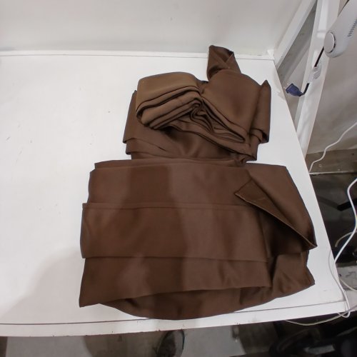 (6 PANEL) GROMMET TOP CURTAIN - 7FT X 52" - BROWN image 2