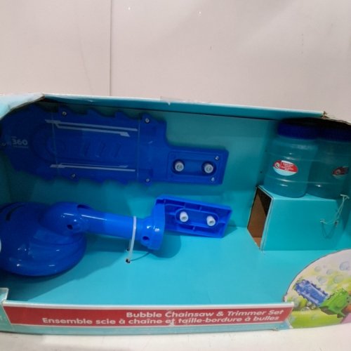 PLAY DAY CHAINSAW AND TRIMMER SET BUBBLE MAKER TOY - BLUE / GREEN image 4