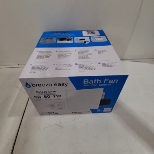 BREEZE EASY EASY INSTALL BATHROOM FAN - 50/80/110 CFM - WHITE (MODEL:5192227) image 2