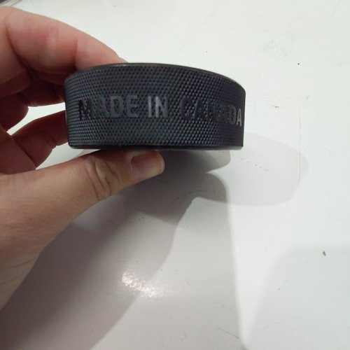 NHL OFFICIAL VEGAS GOLDEN KNIGHTS VS WINNIPEG JETS APRIL 13 2026 WARM-UP PUCK - BLACK image 4