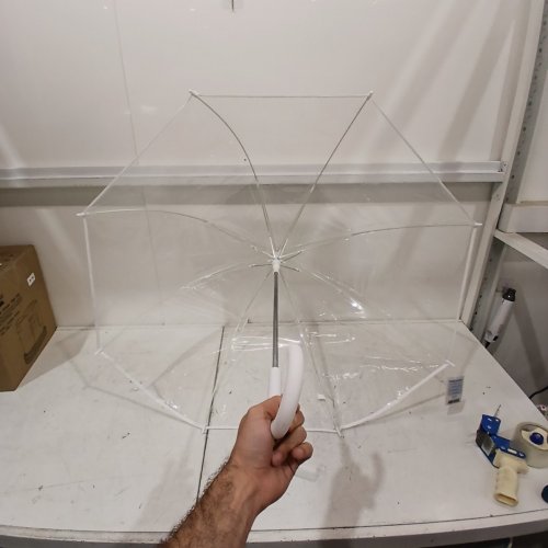 THE WEATHER STATION BUBBLE DOME CLEAR UMBRELLA - 52" ARC - WHITE/CLEAR (MODEL: WS510-WHITE) image 3