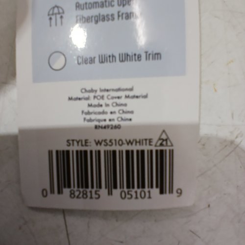 THE WEATHER STATION BUBBLE DOME CLEAR UMBRELLA - 52" ARC - WHITE/CLEAR (MODEL: WS510-WHITE) image 4