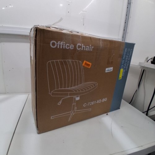 PUKAMI EXTRA WIDE ROLLING CRISS-CROSS OFFICE CHAIR - BEIGE (MODEL: C-7261-V2-BG image 6