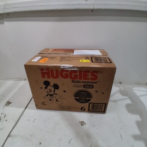 104PK HUGGIES LITTLE MOVERS DISPOSABLE BABY DIAPERS - SIZE 6 image 2