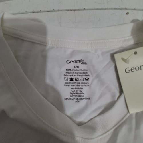 WOMEN'S GEORGE CREW NECK T-SHIRT - LARGE - WHITE (STYLE: GRY01022LD) image 3