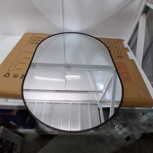 WALL MOUNTED MIRROR -3FT X 2 FT - BLACK image 2