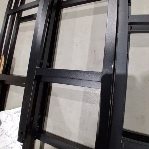 HEAVY DUTY METAL BOX SPRING MATTRESS FOUNDATION WITH EASY CLEAN COVER - QUEEN - BLACK/WHITE/GREY (MODEL: BS10A-4Q) image 4