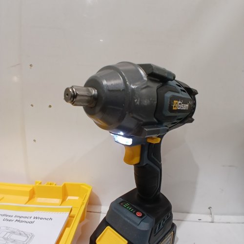 GISAM CORDLESS 1/2" IMPACT WRENCH - 21V , 4.0AH BRUSHLESS HIGH TORQUE IMPACT GUN, 4 SPEED WITH X2 4000MAH BATTERIES - FULL ACCESSORY KIT WITH CARRY CASE image 2