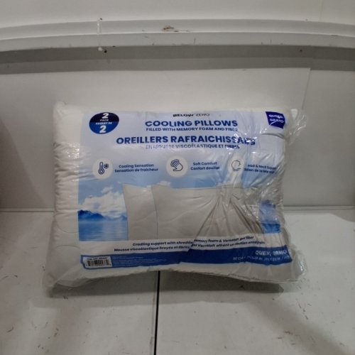 2PK BELOW ZERO SHREDDED MEMORY FOAM AND FIBRE COOLING PILLOW - WHITE - (MODEL: 2893207) image 3
