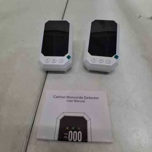 2PK CARBON MONOXIDE DETECTOR PLUG-IN WALL WITH LCD DISPLAY - BLACK/WHITE (MODEL: MY-S18) image 5