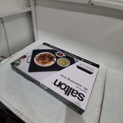 SALTON HOTRAY XL WARMING TRAY WITH TEMPERED GLASS - 400W -21" X 16" - BLACK - (MODEL: 2123123 / WT2148) image 4