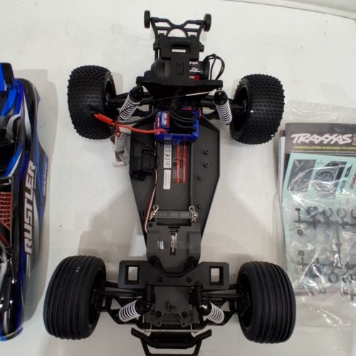 TRAXXAS RUSTLER BL-2S HD 2WD BRUSHLESS RC STADIUM TRUCK - 1/10 SCALE - BLUE (MODEL: TRA37054-4BLUE) image 4