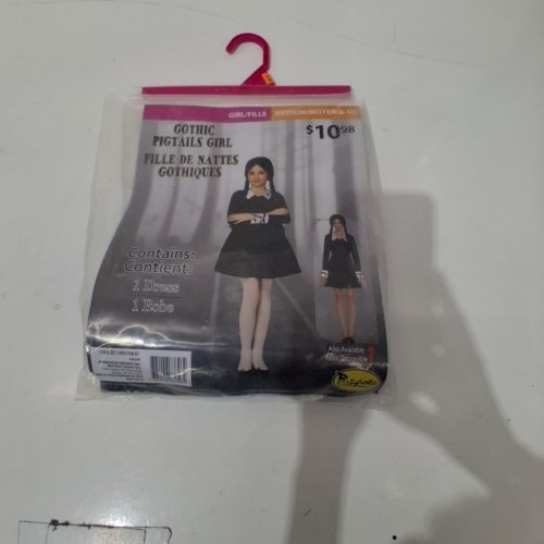 GIRL'S PARTYHOLIC GOTHIC PIGTAILS GIRL - MEDIUM (8/10) - BLACK (STYLE: 50202M) image 2
