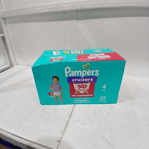 108PK PAMPERS CRUISERS 360 BABY DIAPERS - SIZE 4 image 2