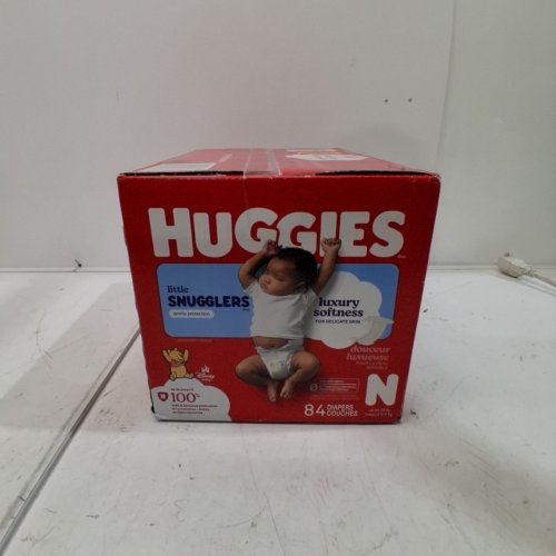 84PK INFANT'S HUGGIES LITTLE SNUGGLERS DISPOSABLE DIAPERS - SIZE NEWBORN (UP TO 10LBS) image 3