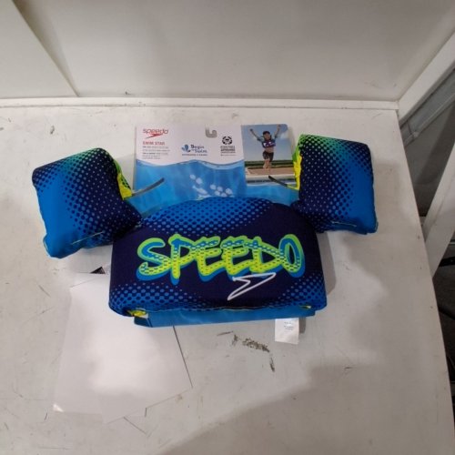SPEEDO CHILDREN'S SWIM VEST - OSFM | 33-55 LBS - BLUE AND GREEN image 3