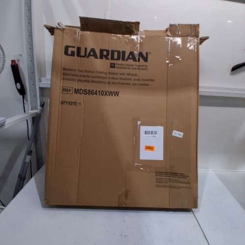 MEDLINE GUARDIAN ADJUSTABLE ALUMINUM 2-BUTTON FOLDING WALKER - 300LBS CAPACITY - GREY - (MODEL: MDS86410) image 4