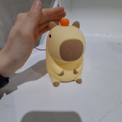 CAPYBARA SILICONE RECHARGEBLE NIGHT LIGHT WITH LONG LASTING BATTERY AND BUILT IN TIMER - 5 V - BEIGE image 2
