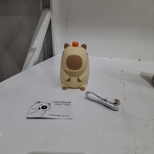 CAPYBARA SILICONE RECHARGEBLE NIGHT LIGHT WITH LONG LASTING BATTERY AND BUILT IN TIMER - 5 V - BEIGE image 3