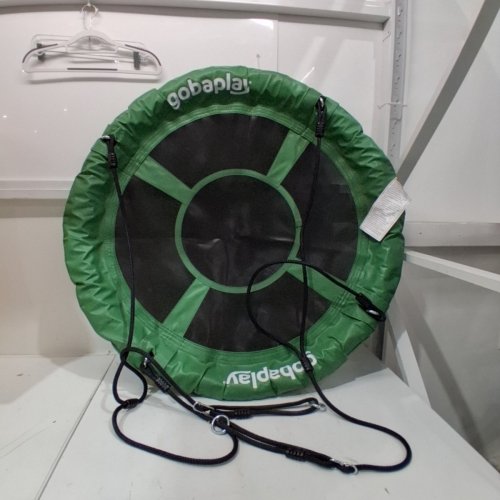 GOBAPLAY HEAVY DUTY FLYMAX SAUCER ROUND PLATFORM TREE SWING - 38" - GREEN AND BLACK image 2