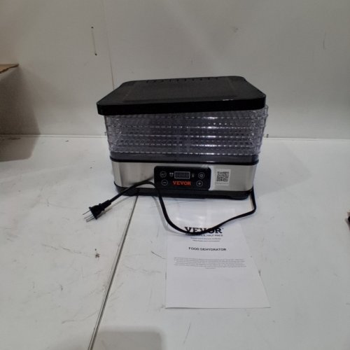 ELECTRIC 5-TRAY FOOD DEHYDRATOR MACHINE - 120V, 300W - BLACK/SILVER (MODEL-DH805) image 3