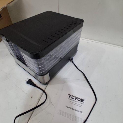 ELECTRIC 5-TRAY FOOD DEHYDRATOR MACHINE - 120V, 300W - BLACK/SILVER (MODEL-DH805) image 5