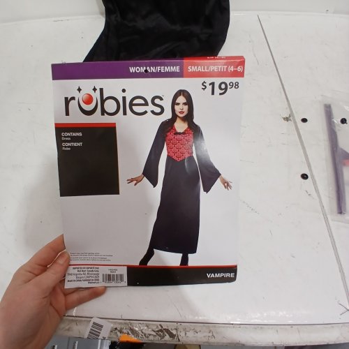 RUBIES VAMPIRE COSTUME DRESS - SMALL (4-6) - RED AND BLACK (STYLE: VAMPIRE) image 2