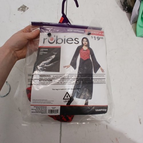 RUBIES VAMPIRE COSTUME DRESS - SMALL (4-6) - RED AND BLACK (STYLE: VAMPIRE) image 4