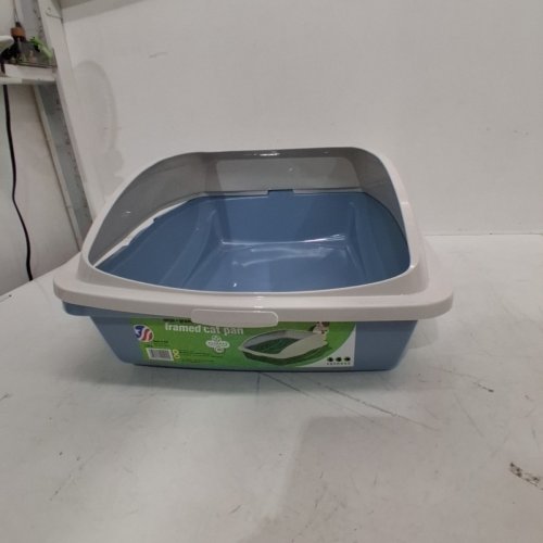 VANNESS LARGE FRAMED CAT LITTER BOX PAN - 19" X 15" X 5.25" - LIGHT BLUE (MODEL: CP4) image 2