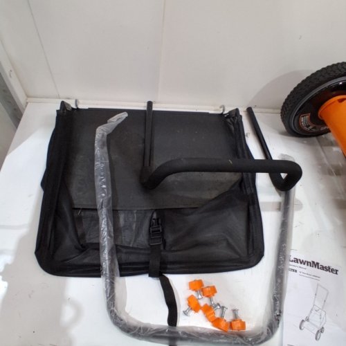 LAWNMASTER PUSH REEL LAWN MOWER - 18" - BLACK/ORANGE (MODEL: LMRM1801) image 3