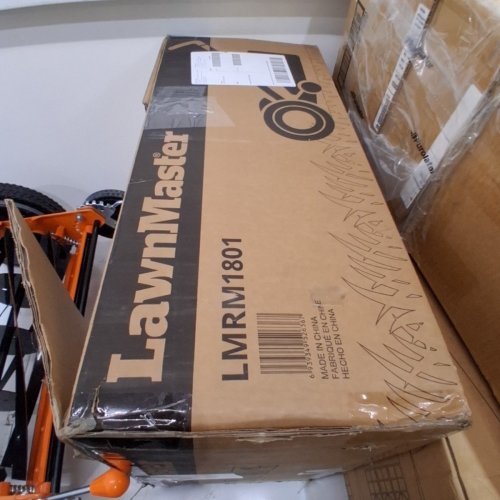 LAWNMASTER PUSH REEL LAWN MOWER - 18" - BLACK/ORANGE (MODEL: LMRM1801) image 4