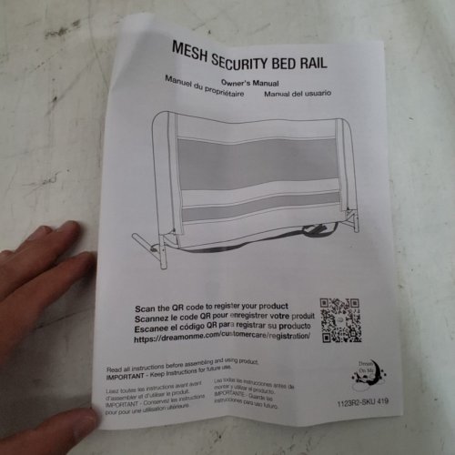DREAM ON ME LIGHTWEIGHT DELUXE SECURITY BED RAIL - 33" X 23" X 14" - NAVY (MODEL: 419-NVY) image 4