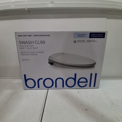 BRONDELL SWASH CL99 NON-ELECTRIC BIDET ELONGATED TOILET SEAT - 18.5" X 14.3" - WHITE (MODEL: CANCL99-EW/1442195) image 4