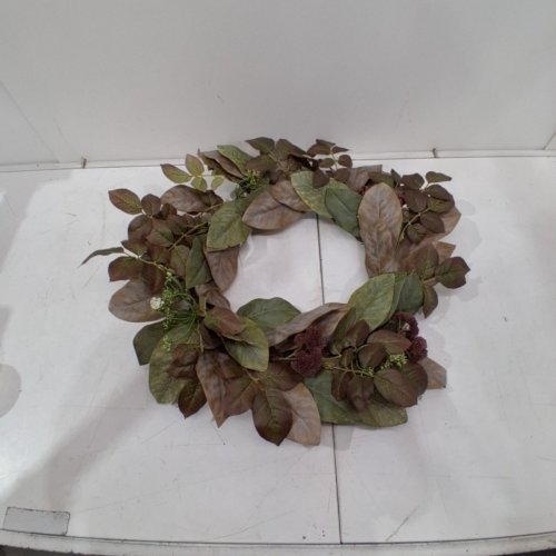 THRESHOLD DESIGNED WITH STUDIO MCGEE ARTIFICIAL FALL WREATH - 26" - GREEN/PURPLE (MODEL: 065-07-0170) image 2