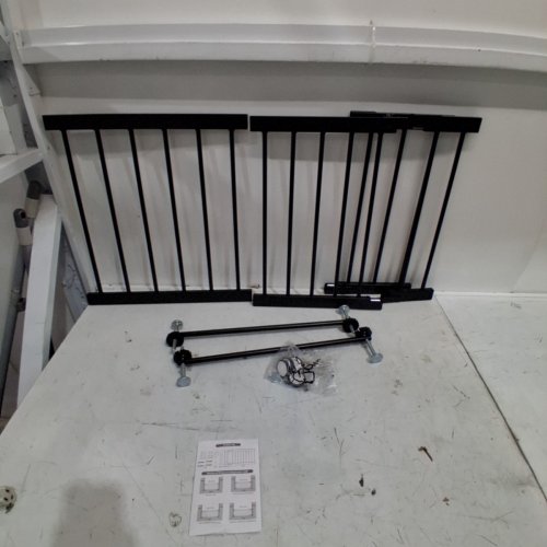 FLDOFAVES ADJUSTABLE EXTRA WIDE METAL SHORT DOG GATE - 18" - 45" - BLACK image 3