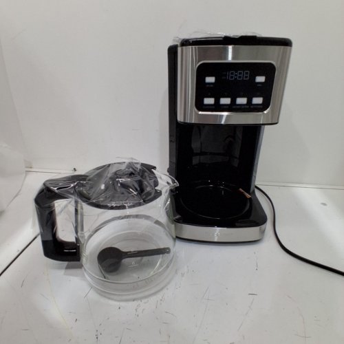 CHEFMAN PROGRAMMABLE COFFEE MAKER WITH DIGITAL DISPLAY & AUTO -BREW FUNCTION - 12-CUP - STAINLESS STEEL (MODEL: RJ14-12-SQ) image 2