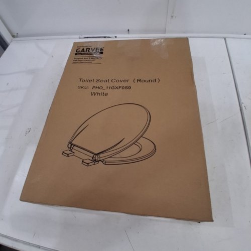 GARVEE SOFT CLOSE COMFORTABLE ERGONOMIC DESIGN TOILET SEAT - ROUND - 17'' - WHITE (MODEL: PHO_11GXF0S9) image 3