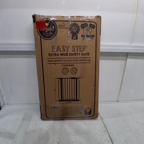 REGALO EASY STEP ADJUSTABLE METAL WALK-THROUGH GATE - 29" - 49" X 30" - WHITE - (MODEL: 1164EWDS) image 4