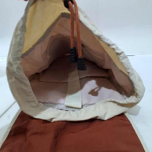 DANROSEN FLIP-TOP LIGHTWEIGHT HIKING BACKPACK - BROWN/BEIGE image 4