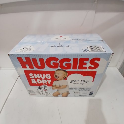 136PK HUGGIES DISNEY BABY SNUG AND DRY ULTRA SOFT ULTRA DRY DISPOSABLE DIAPERS - SIZE 5 (27 LBS+) image 2